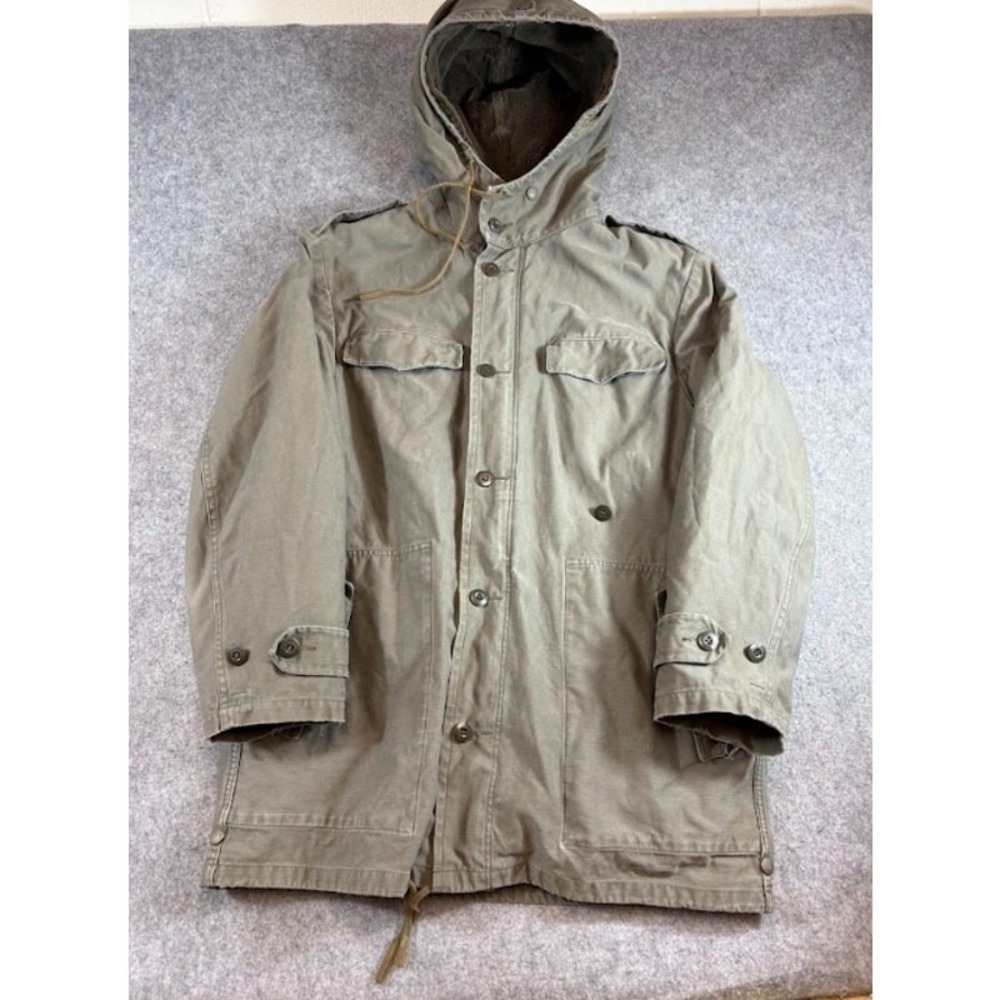 Vintage German Bundeswehr Field Jacket Parka 1984 Olive Green Military Gr 2 M